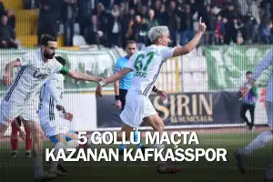 5 gollü maçta kazanan Kafkasspor