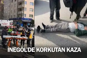 İnegöl'de korkutan kaza