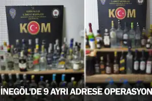 İnegöl'de 9 ayrı adrese operasyon