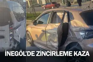 İnegöl'de zincirleme kaza