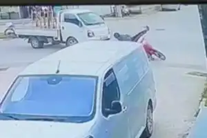 Kaza anı güvenlik kamerasında