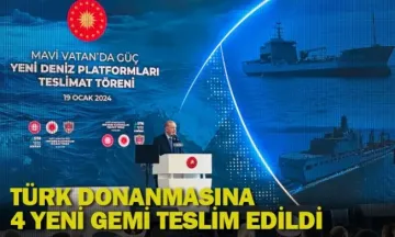 Türk donanmasına 4 yeni gemi teslim edildi