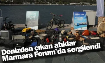 Denizden çıkan atıklar Marmara Forum’da sergilendi
