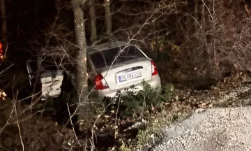 Agaçlık alana uçtu!