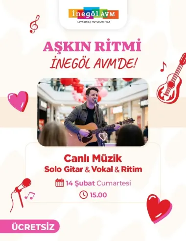 İnegöl AVM’de Sevgililer Günü’ne Özel Müzik ve Kahve Dolu Etkinlikler