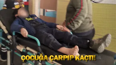 Çocuğa çarpıp kaçtı!