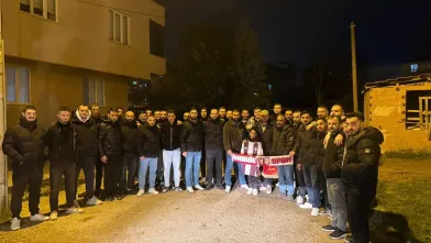 İnegölspor taraftarından Muhammed'e moral