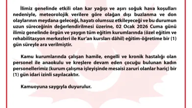 İnegöl'de okullar tatil!