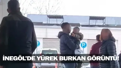 İnegöl'de yürek burkan görüntü!