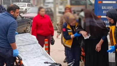 Minibüsün çarptığı yaşlı kadın yaralandı