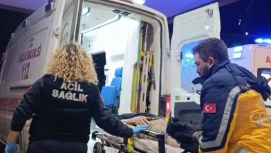 Lastik patlayınca hastanelik oldular