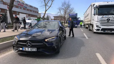 İnegöl girişinde korkutan kaza!