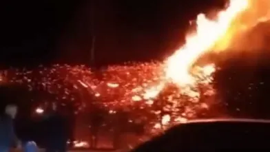 İnegöl'de alevler yükseldi