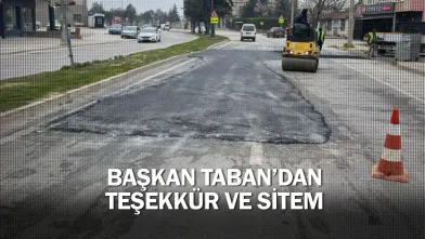 Başkan Taban'dan teşekkür ve sitem