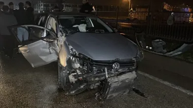 İnegöl'de korkutan kaza!