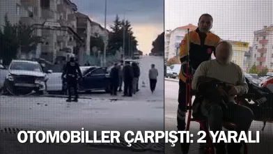 İnegöl'de otomobiller çarpıştı: 2 yaralı