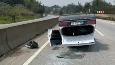 Ümitalan'da korkutan kaza