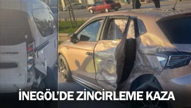 İnegöl'de zincirleme kaza