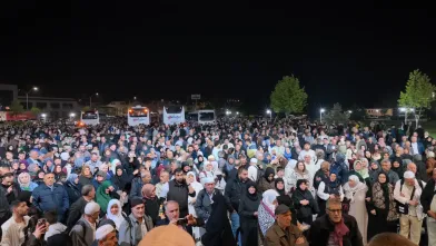 İnegöl'de hacı adayları dualarla uğurlandı