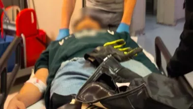 İnegöl'de otomobil ile motosiklet çarpıştı