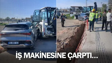 İş makinesine çarptı…