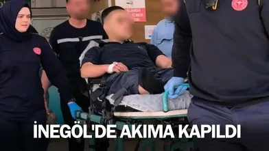 İnegöl'de akıma kapıldı