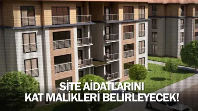 Site aidatlarını kat malikleri belirleyecek!