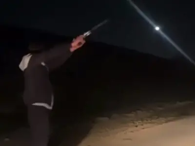 Havaya ateş ettiği anları sosyal medyada paylaşınca...