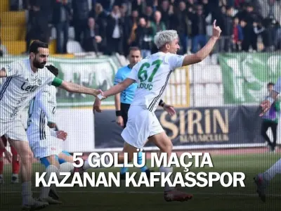 5 gollü maçta kazanan Kafkasspor