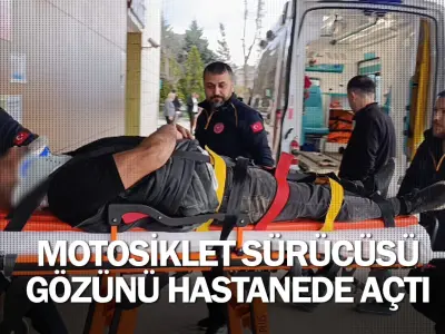 İnegöl'de motosiklet sürücüsü gözünü hastanede açtı