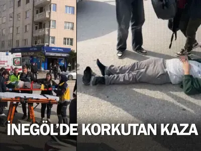 İnegöl'de korkutan kaza