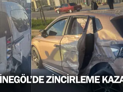 İnegöl'de zincirleme kaza