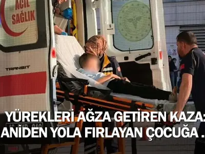 Yürekleri ağza getiren kaza: Aniden yola fırlayan çocuğa ...
