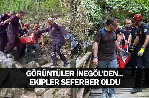 Görüntüler İnegöl'den... Ekipler seferber oldu