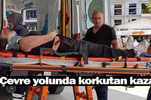 Çevre yolunda korkutan kaza