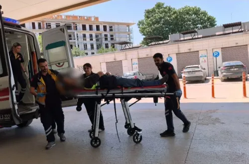 Triportör sürücüsü hastanelik oldu