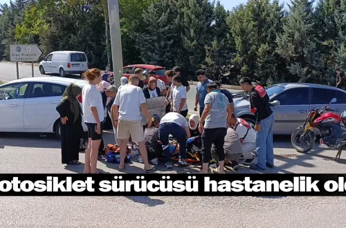 Motosiklet sürücüsü hastanelik oldu!