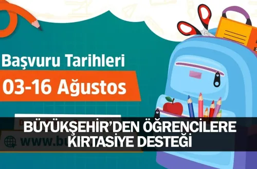Büyükşehir’den öğrencilere kırtasiye desteği
