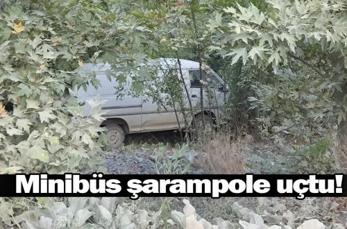 Minibüs şarampole uçtu!