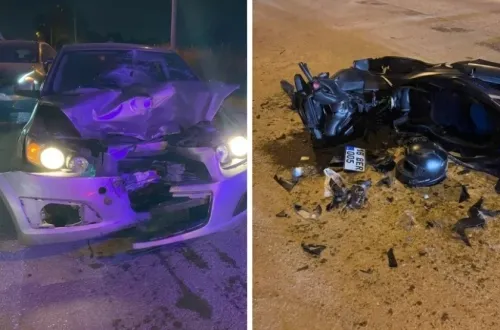 İnegöl'de feci kaza! Motosiklet sürücüsü ...