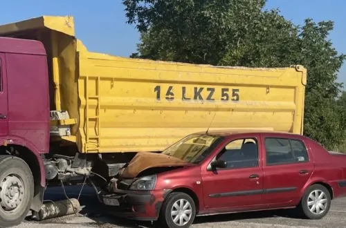 Yeniceköy'de korkutan kaza!