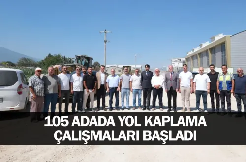 105 Adada Yol Kaplama Çalışmaları Başladı