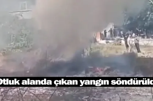 İnegöl'de otluk alanda çıkan yangın söndürüldü