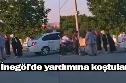 İnegöl'de yardımına koştular