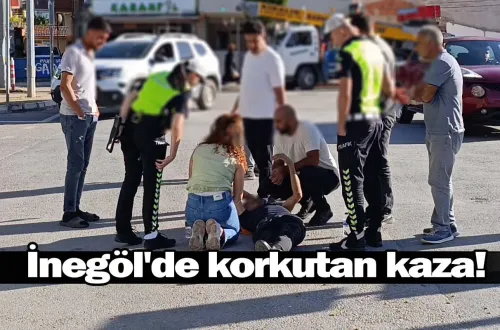 İnegöl'de korkutan kaza!