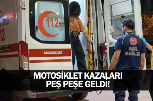 İnegöl'de motosiklet kazaları peş peşe geldi!