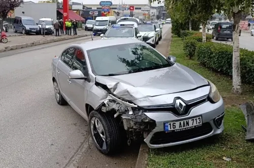 İnegöl'de korkutan kaza