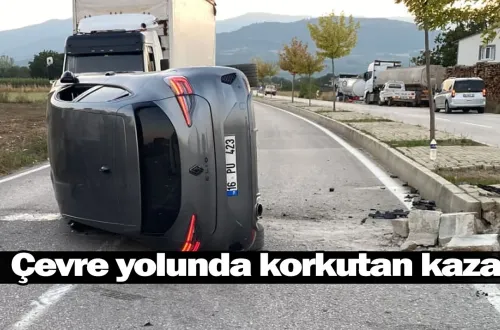 Çevre yolunda korkutan kaza