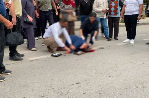 İnegöl'de otobüsün çarptığı kadın ağır yaralandı