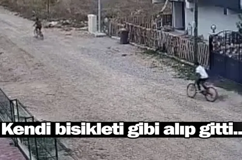 Kendi bisikleti gibi alıp gitti...
